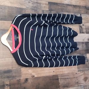 Polo Ralph Lauren 100% Pima Cotton Blue White Striped Crew Neck Knit Sweater XL